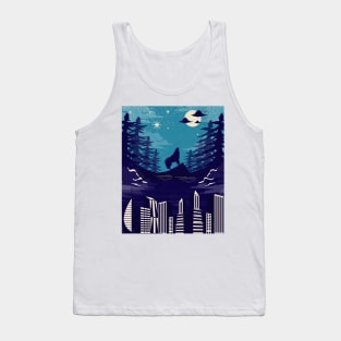 when living creatures of city and forest meet Tank Top